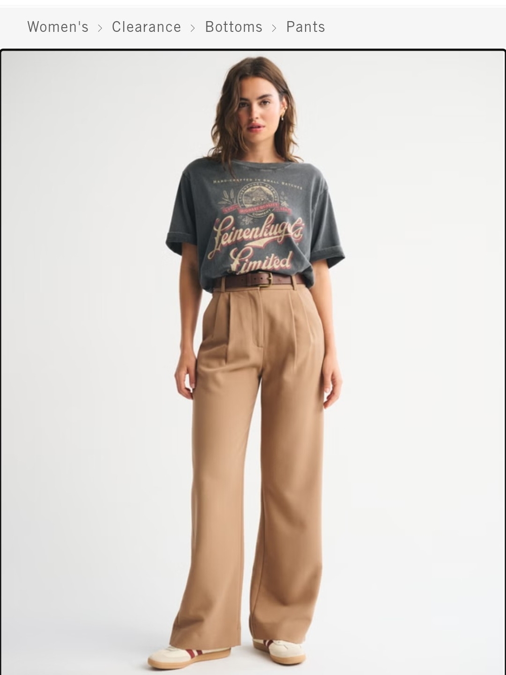 Abercrombie Sloane Trouser High-Waist Pants in Camel - Never Worn, Size 26